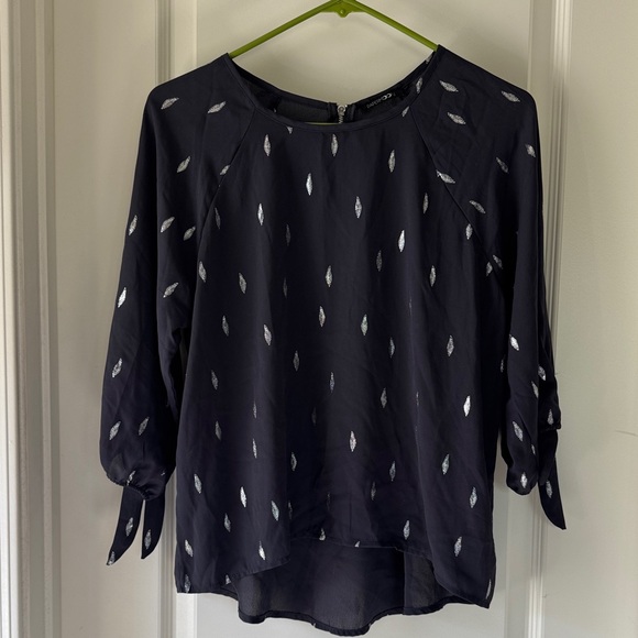 Papermoon Tops - Papermoon Black Blouse with Silver Accents / M19